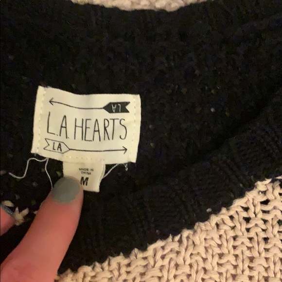 LA Hearts Oversized Striped Chunky Sweater - Picture 5 of 5